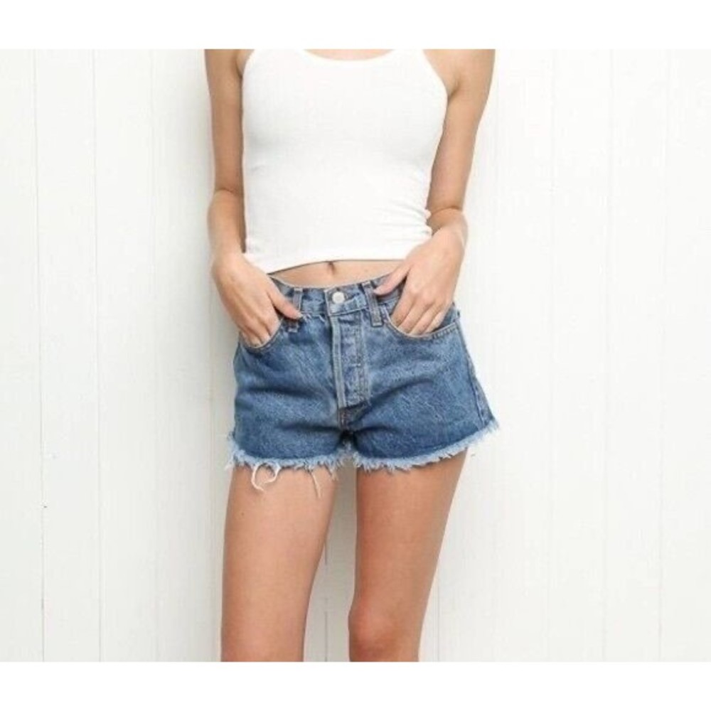 J. Galt Shanghai Womens Light Wash Cutoff Jeans Shorts Denim Shorts Size M